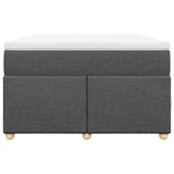Box Spring Bed with Mattress Dark Grey 120x200 cm Fabric 3285367