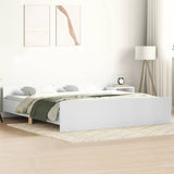 Bed Frame without Mattress White 200x200 cm 3203733