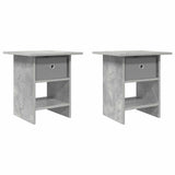 Bedside Table with Drawer 2 pcs Concrete Grey 41 x 40 x 45 cm 8000443