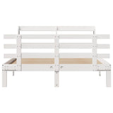 Bed Frame with Headboard without Mattress White 120x190 cm Small Double 3306842
