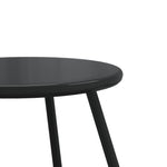 ZNTS Garden Coffee Tables 2 pcs Round Black Powder-coated Steel 4008112