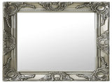 Wall Mirror Baroque Style 50x50 cm Silver 320314