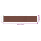Patio Retractable Side Awning 117x600 cm Brown 317951