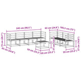 Outdoor Sofa Set 8 pcs Natural Solid Acacia Wood 3366097