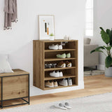 Shoe Cabinet Artisan Oak 60x35x70 cm Engineered Wood 856701