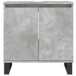 ZNTS 3 Piece Bathroom Cabinet Set Concrete Grey Engineered Wood 3187801