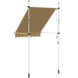 43225 Manual Retractable Awning 150 cm Yellow and Blue Stripes
