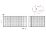 Gabion with 3.5 mm Wire and 5x5 cm Mesh 900x20x100 cm 3462156