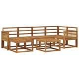 Outdoor Sofa Set 7 pcs Natural Solid Acacia Wood 3385375