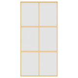 Sliding Door Gold 102,5x205 cm Frosted ESG Glass and Aluminium 155159