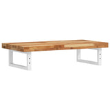 Basin Shelf Wall Mounted Steel and Solid Wood Acacia 3302744
