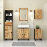 5 Piece Bathroom Furniture Set Solid Wood Mango 3200645