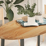 Table Top Light Brown 120x60x2 cm Solid Wood Oak Oval 4009047