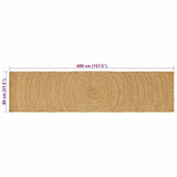 Area Rugs Rectangular Brown 80 x 400 cm Jute 42010517