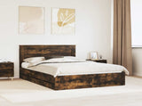 Bed Frame with Drawer Smoked Oak 160 x 200 cm Engineer Wood 3410165