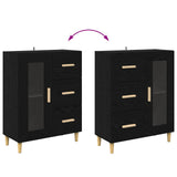 Sideboard Black Oak 69.5 x 34 x 90 cm Engineered Wood 880835
