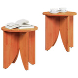 Coffee Table 2 pcs Wax Brown 873546