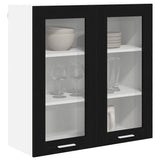 Hanging Cabinet Black Oak 80 x 31 x 80 cm Engineered Wood 884323