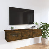 Wall Cabinet Smoked Oak 88x26x18.5 cm Engineered Wood 815081