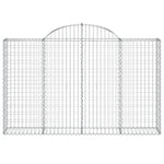 Arched Gabion Baskets 13 pcs 200x30x120/140 cm Galvanised Iron 3146142