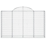 Arched Gabion Baskets 13 pcs 200x30x120/140 cm Galvanised Iron 3146142