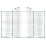 Arched Gabion Baskets 13 pcs 200x30x120/140 cm Galvanised Iron 3146142