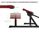 Adjustable Preacher Curl Bench, Multi-Functional Weight Bench with Handlebar and Elbow Cushion for T3398P425059