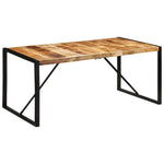 ZNTS Dining Table 175x90x76 cm Solid Rough Wood Mango 351691