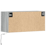 TV Wall Cabinet with LED Lights Grey Sonoma 80x31x35 cm 852360