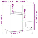 Sideboards 3 pcs Concrete Grey 60x35x70 cm Engineered Wood 3185739