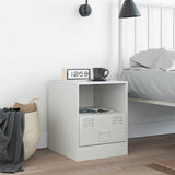 Bedside Cabinet White 34.5x39x44 cm Steel 841761
