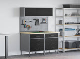 Work Cabinet Set with Drawer with Shelf Manual 5 pcs Black 3321422