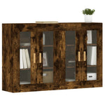 Wall Mounted Cabinets 2 pcs Smoked Oak Engineered Wood 3197902