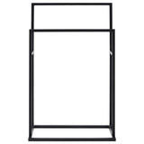 Freestanding Towel Rack Black 48x24x78.5 cm Iron 336127