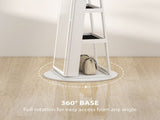 360&deg Swivel Mirror Jewellery Cabinet with 3 Colour LED Lights, Lockable Jewellery Organiser, Free T3398P377836