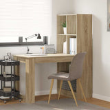 Desk with Shelf Sonoma Oak 122 x 67 x 145 cm Engineered Wood 3337259