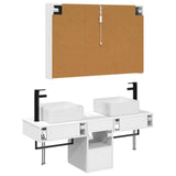Bathroom Cabinet Set 4 pcs White 103.5 x 15.5 x 70 cm 3406303