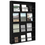 Magazine Rack 2 pcs Black Oak 100 x 12 x 70 cm Engineered Wood 890853