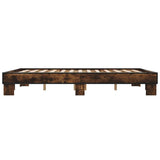 Bed Frame without Mattress Smoked Oak 150x200 cm King Size 3280234