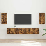 TV Cabinet Set Wall-mounted 5 pcs Smoked Oak Engineered Wood 3409074