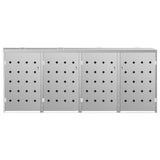 145382 Quadruple Wheelie Bin Shed 240 L Stainless Steel