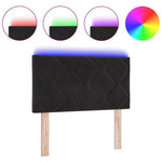 ZNTS LED Headboard Diamond Blocks Design Black 80 cm Velvet 3338183