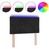ZNTS LED Headboard Diamond Blocks Design Black 80 cm Velvet 3338183