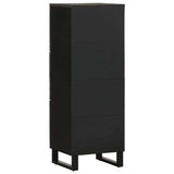 Highboard Black 40x33x110 cm Solid Wood Mango 4017713
