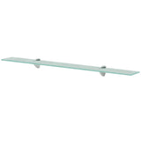 ZNTS Floating Shelves 2 pcs Glass 90x10 cm 8 mm 3051500