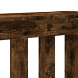 Radiator Cover Smoked Oak 205x21.5x83.5 cm Engineered Wood 852766