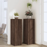 Plant Stands 2 pcs Brown Oak 33x33x100 cm Engineered Wood 3307888