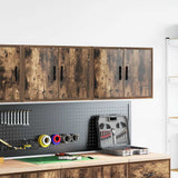Garage Wall Cabinets 2 pcs Smoked Oak Engineered Wood 860652