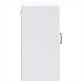 Kitchen Wall Cabinet with Glass Door Lucca White Engineered Wood 853847