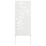 Garden Privacy Screen White 50 x 140 cm Cold-rolled steel 876323
